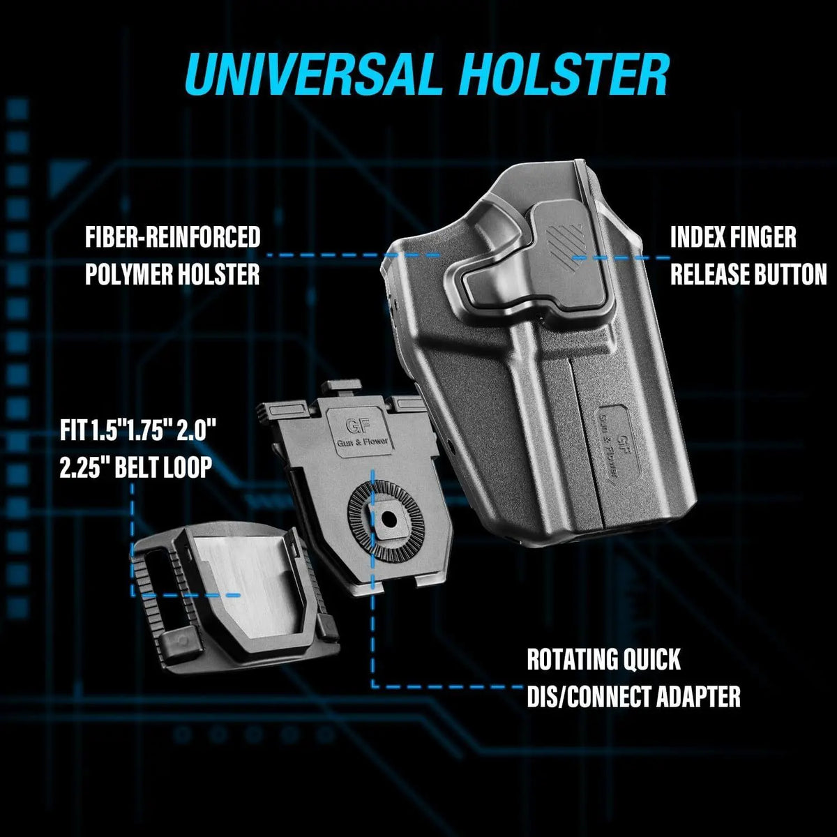 Universal outside-the-waistband holster