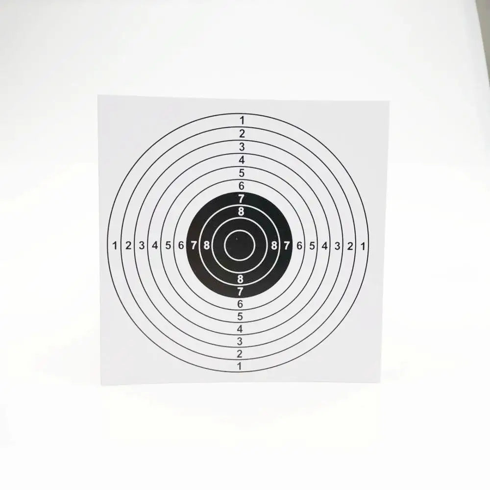 Paper targets, 14 cm, single bull, white