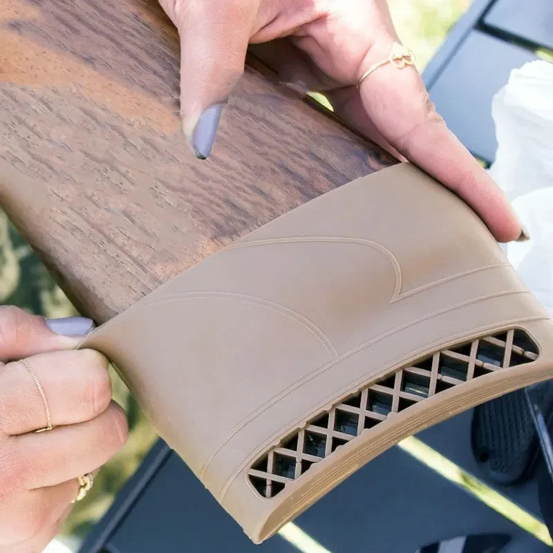 Slip-on rubber recoil pad