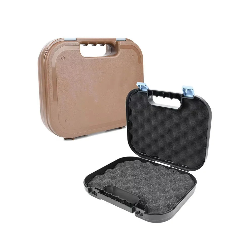 Hard pistol case with foam