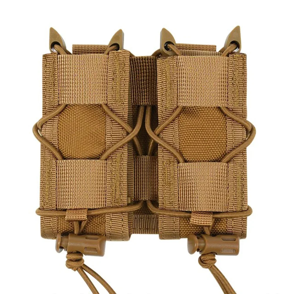 MOLLE pistol magazine pouch, double, tan