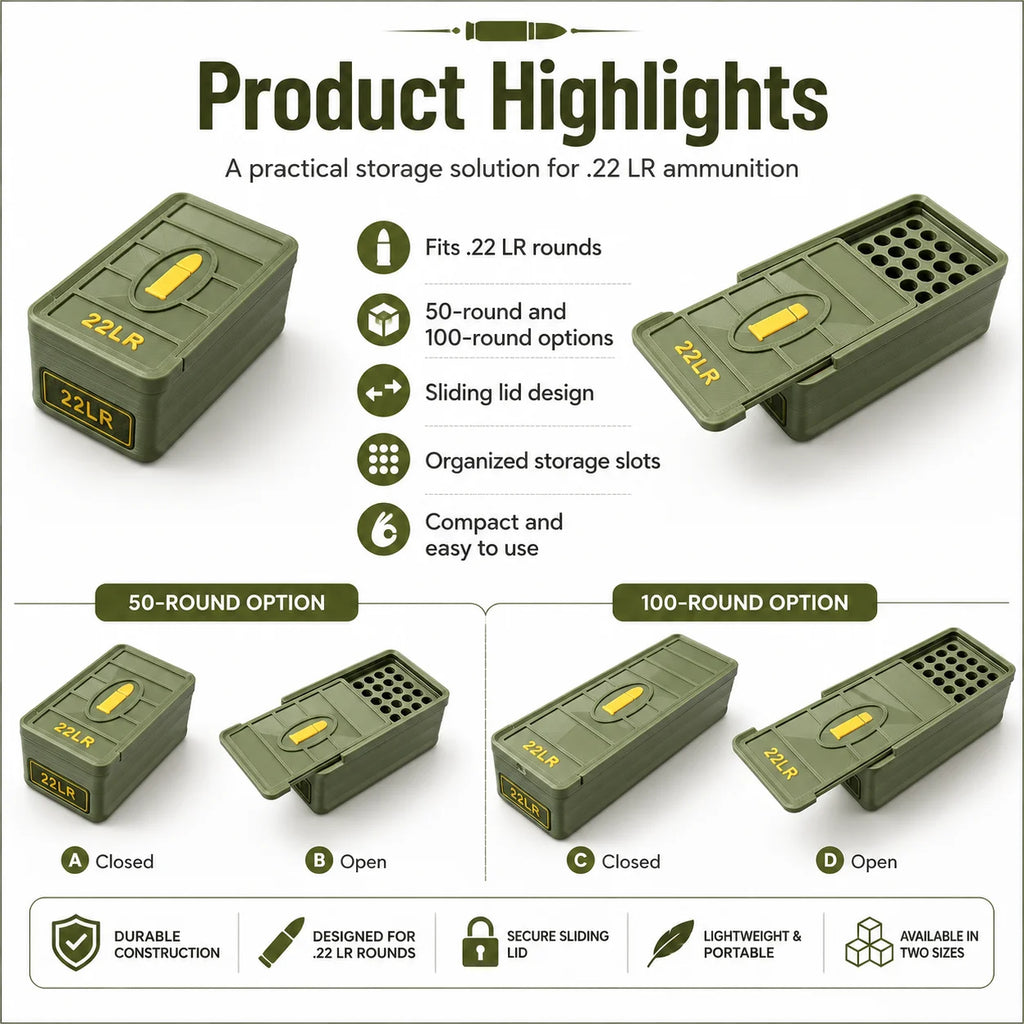 .22 LR drawer style ammo box