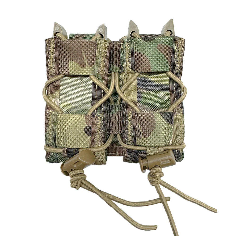 MOLLE pistol magazine pouch, double, camouflage