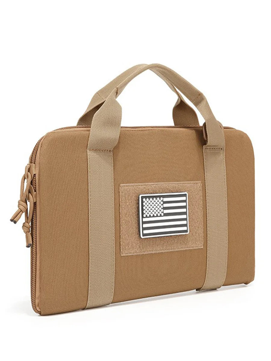 Soft nylon pistol pouch, khaki