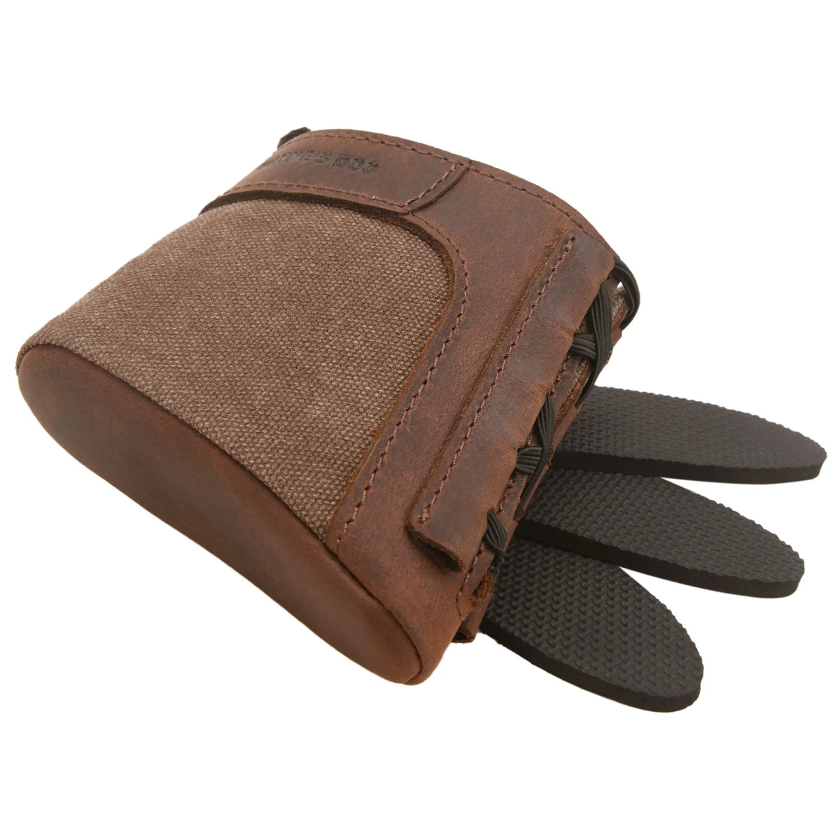 Leather and canvas slip-on recoil pad