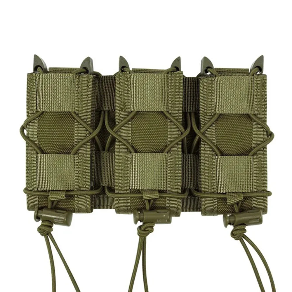 MOLLE pistol magazine pouch, triple, green