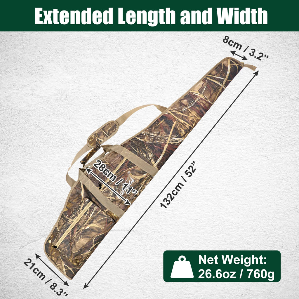 Padded soft rifle case in camouflage
