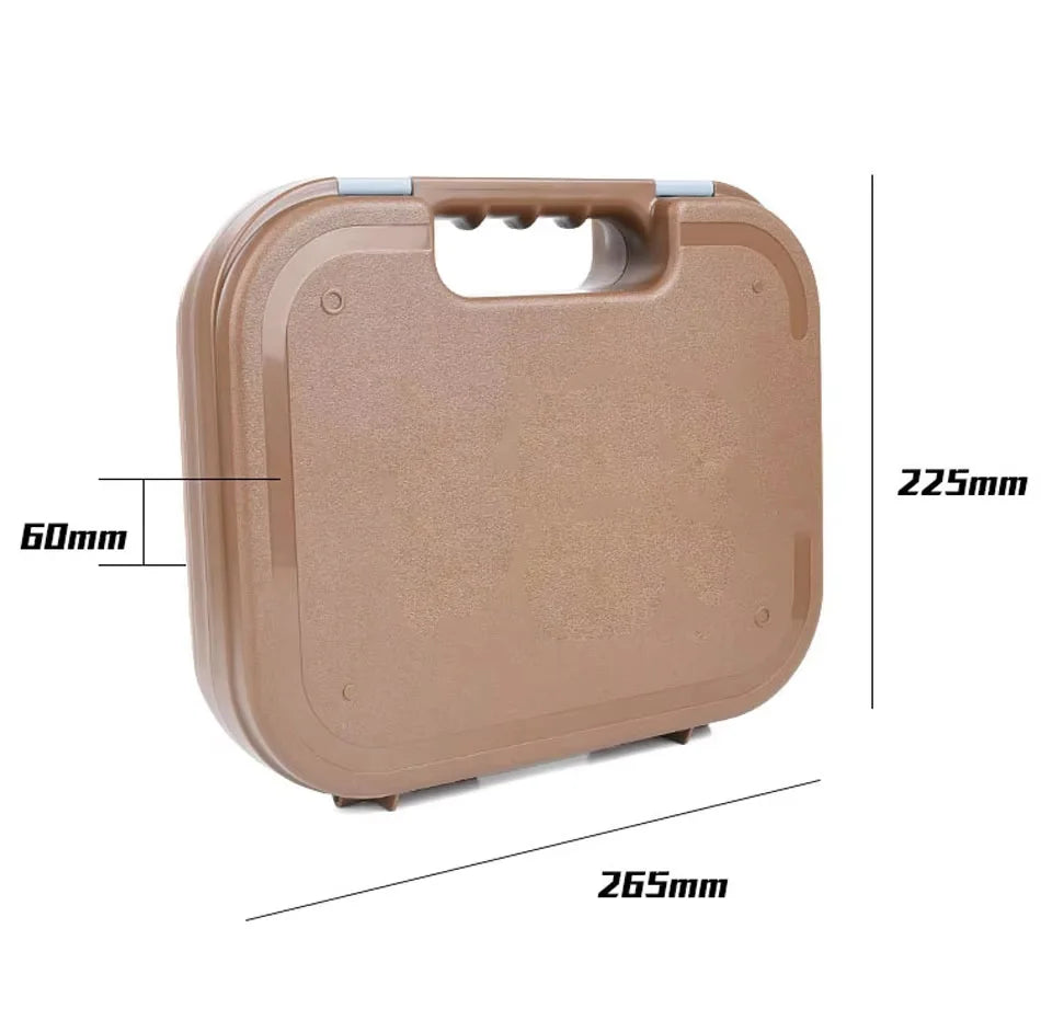 Hard pistol case with foam