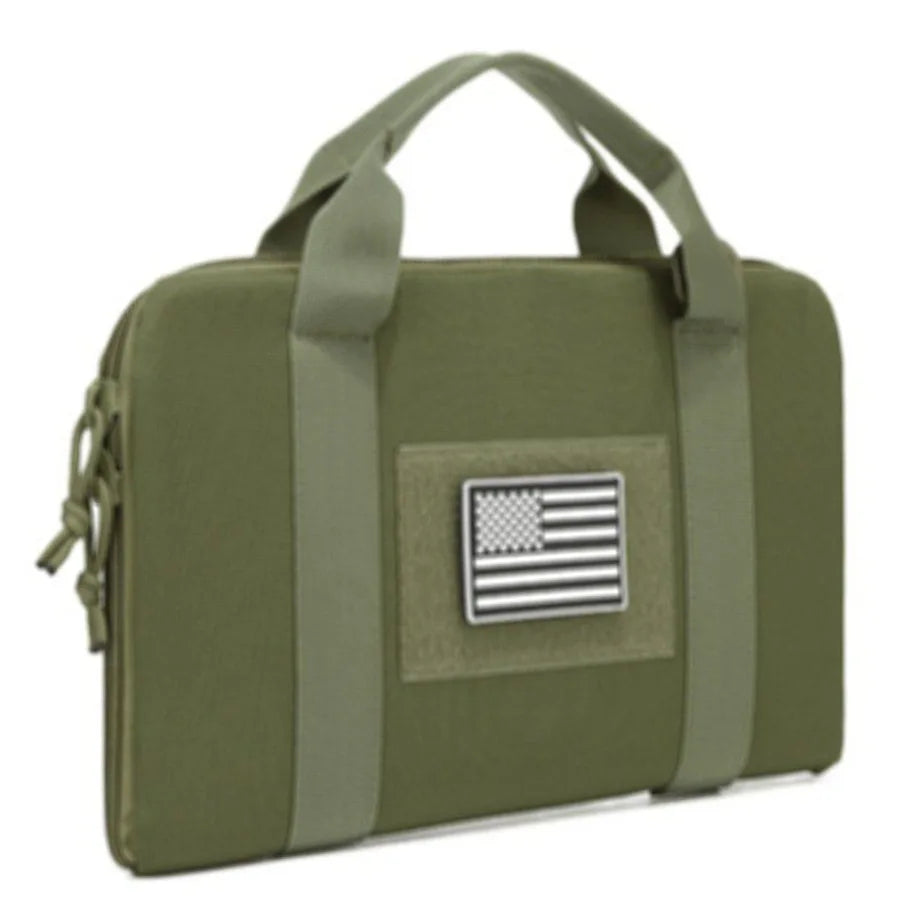 Soft nylon pistol pouch, green