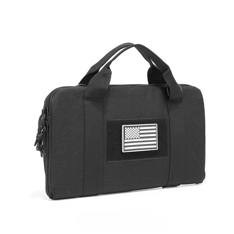 Soft nylon pistol pouch, black