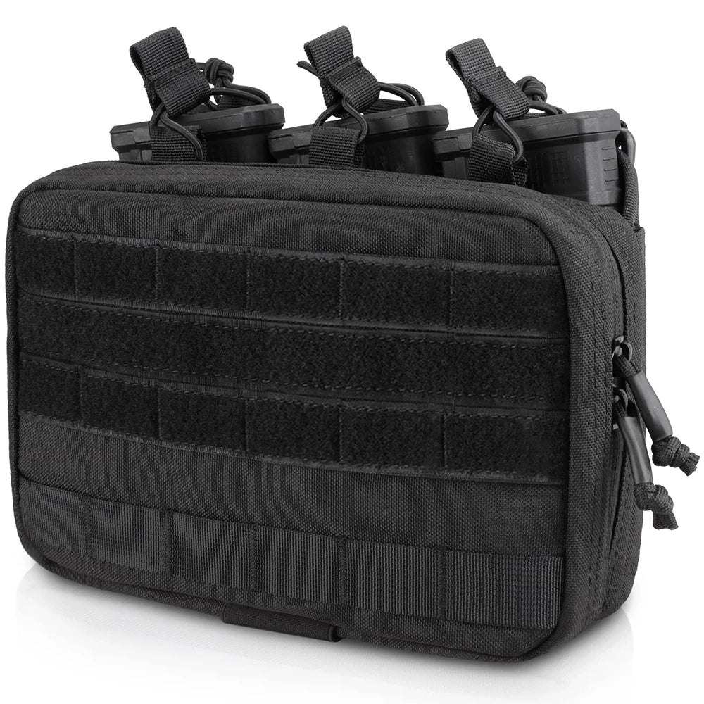 MOLLE admin pouch with three magazine holders