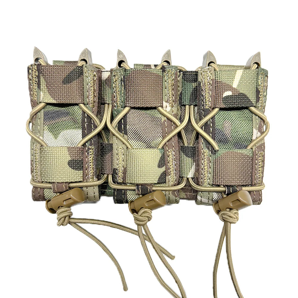 MOLLE pistol magazine pouch, triple, camouflage