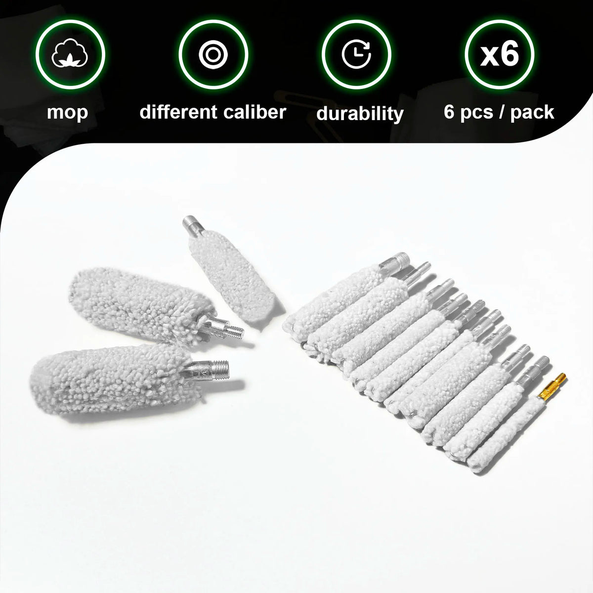 Cotton bore mops